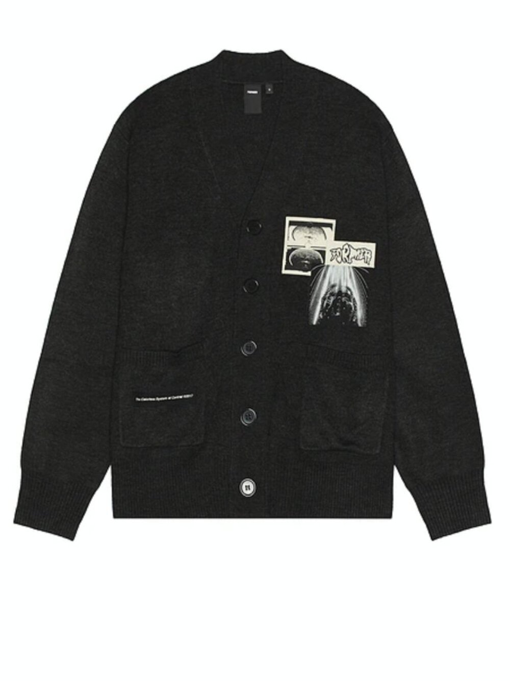 Former Dark Gray Cardigan Sweater in Medium